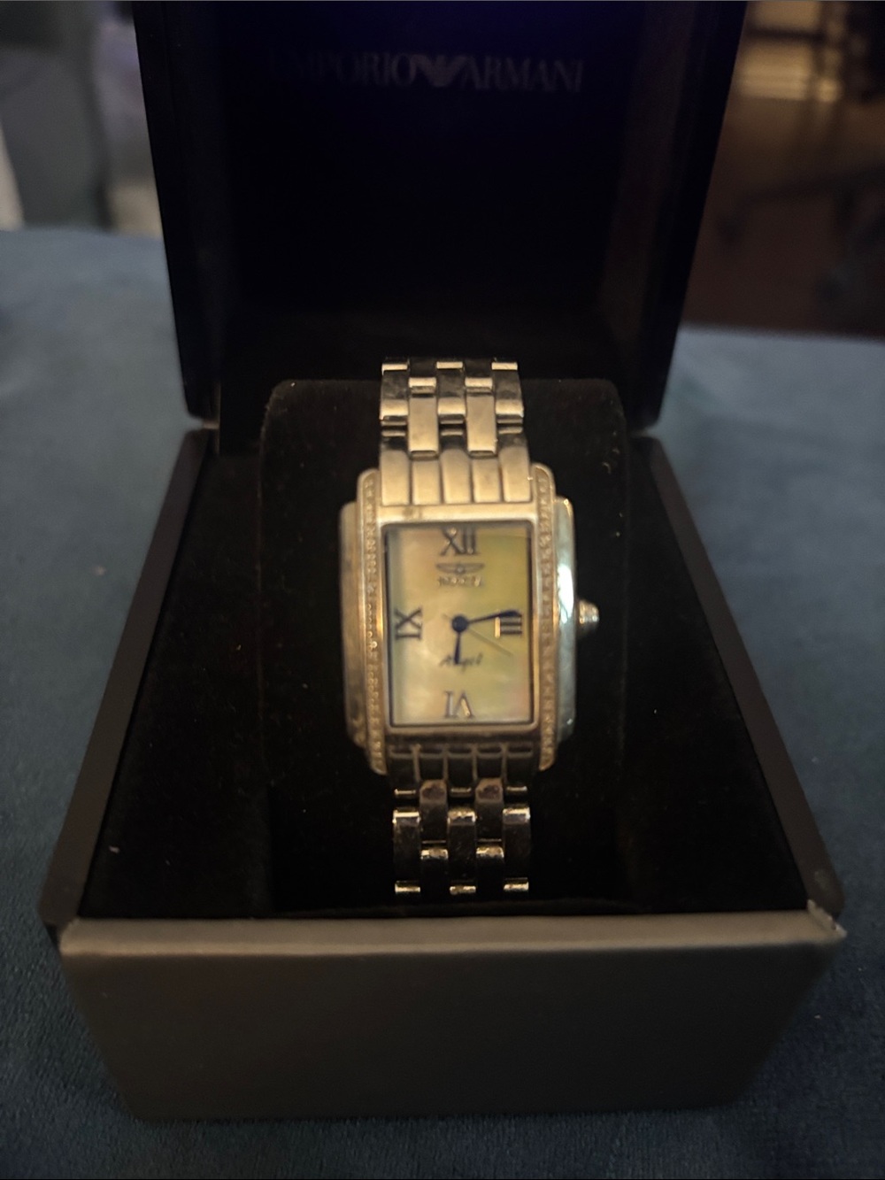 Elegant Invicta Angel Diamond Watch SS with Mother-of-Pearl Dial